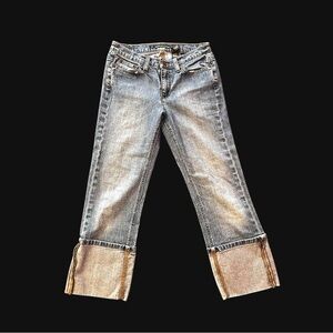 DKNY Women's Light Blue Cropped Jeans